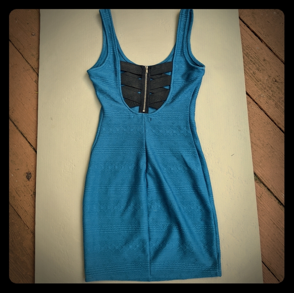 Teal bodycon Material Girl Mini Dress